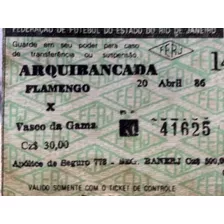 Ingresso Maracanã - Vasco Campeão - 2 Gols De Romário - 1986