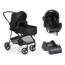 Carrinho Bebê Conforto Moisés Napoli Travel System Galzerano Cor Preto