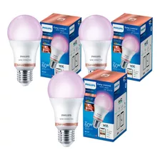 Pack X3 Philips Combo Philips Smart Led 8 W 220v Color De La Luz Rgb Temperatura De Color 6500 K