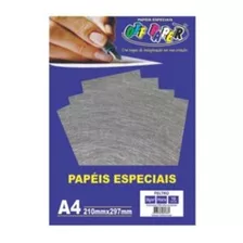 Papel Feltro A4 30g/m² 10 Folhas P/ Artesanato Off Paper Cor Prateado