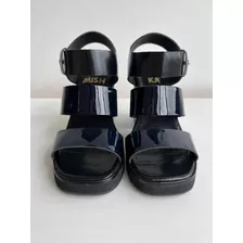 Zapatos Sandalias Con Taco Negras Mishka Nuevas Talle 37