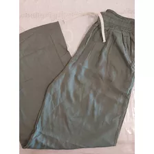 Pantalon Babucha Verde Talle 5 Mujer Recto