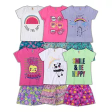 Lote 6 Conjunto Roupa Infantil Atacado Menina Primavera Fret