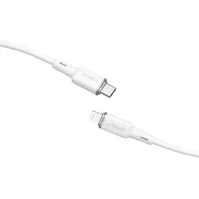 Cable Usb-c A Lightning, Mfi, Acefast C2-01 Silicona Color Blanco