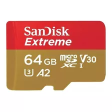 Cartão De Memória Sandisk Sdsqxa2-064g-an6ma Extreme Com Adaptador Sd 64gb