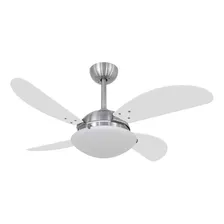 Ventilador De Teto Volare Escovado Fly Branco 110v Luxuoso