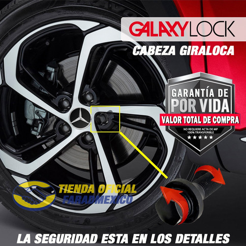 Birlos Antirrobo Galaxylock Mercedes Benz Clase A Oferta! Foto 2