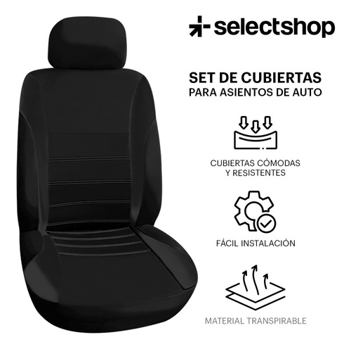 Set Funda Universal Cubre Asiento Automvil 10 Piezas Coche Foto 2