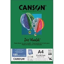 Papel Canson Color Iris Vivaldi Verde Escuro A4 185g/m