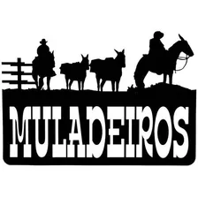 Lindo Adesivo Muladeiros Modelo M01 Muares Burro Pra Veiculos Sitio Fazenda Carro Caminhonete Vidro Janela Barato Demais