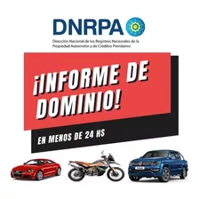 Informe De Dominio Urgente Auto O Moto No Pagues De Mas !