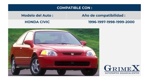 Espejo Civic Coupe 1996-1997-1998-1999-2000 Electrico Ore Foto 3