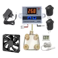 Kit Chocadeira 220v Termostato Resistência Cooler Medidor Um