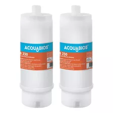 Kit 2 Refil De Reposição Filtro Pou Acqua Ab230 Tripla Filtr Cor Branco Não Aplicável