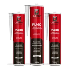 Kit 3 Adesivo Cola Pu40 Selante Poliuretano Fixa Tudo 400g