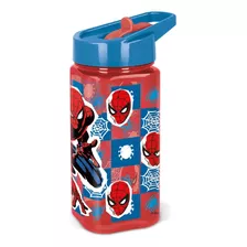 Botella Pico Y Agarre 510 Ml Spiderman 1107 Playking Color Azul Y Rojo