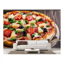 Adesivo De Parede Rodízio Pizza Gourmet 3d 12m² Al184