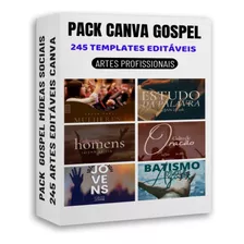 Pack Canva Gospel 245 Templates Editáveis Para Culto Igreja