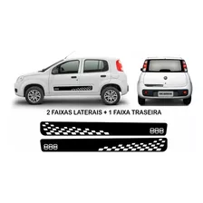 Kit Adesivos Faixa Lateral Novo Uno Vivace Evo 2/4 Portas M2