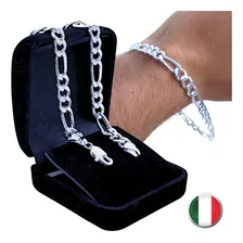 Pulseira Grossa Masculina Prata 925 Legítima Italian 7mm Top