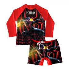 Conjunto De Traje De Baño Para Niño Spiderman 