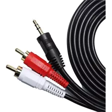 Cabo Audio P2 X Rca Alta Qualidade Estéreo 1.5m 3.5mm