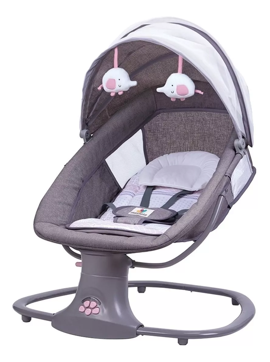 Cadeira De Balanço Para Bebê Mastela Techno Elétrica Rosa