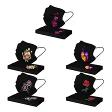 Gagamo 50 Mascarillas Desechables De Flores Para Mujeres, 3 