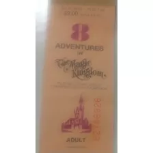 Ticket Entrada Disney Word Vintage 1979