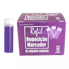 Refil Recarga Para Marcador De Quadro Branco Caixa C/ 12 Un. Cor Da Tinta Violeta