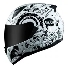 Capacete Race Tech Sector Sky Music Branco Tamanho Do Capacete 56