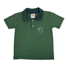 Camiseta Polo Infantil Verde Badana Para Usar Com Bombacha 