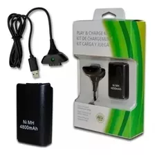 Bateria Para Xbox 360 + Cable Carg 4800 2,7 Metros