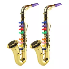 Juego De Saxofón Dorado Para Niños Aprendizaje De Instrument