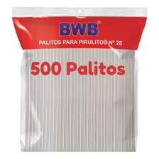 500 Palitos Médio Plástico Canudo 14cm Bwb Transparente