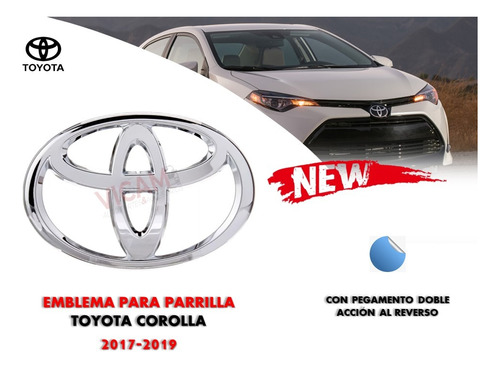 Emblema Para Parrilla Toyota Corolla 2017-2019 Foto 2