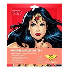 Mascarilla Facial De Tela Pzzo Wonder Woman Aloe 25 Ml Tipo De Piel Normal