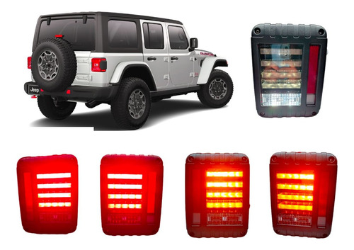 Luz Led Stop Jeep Rubicon Wrangler De Lujo Jeep Tail Light Foto 4