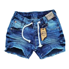 Shorts Jeans Feminino Juvenil Com Lycra Tam 10 Ao 16 Anos.