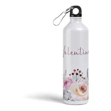 Botella Metalica Personalizada Flores B55