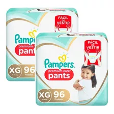 Kit C/2 Pacotão Fraldas Pampers Premium Care Pants Xg 192