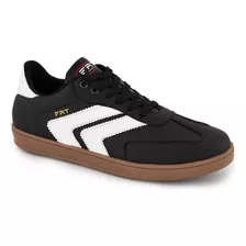 Tenis Urbano Ferrato Suela Café Low Top Para Hombre Negro