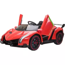 Carro Eléctrico Montable Lamborghini Rojo Usb Mp3 12v