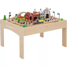 Teamson Kids Juego De Mesa De Tren Con 85 Piezas, Mesa De