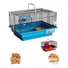 Gaiola Com Rodinhas Hamster Pequenos Roedores Viagens