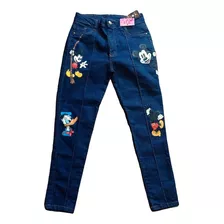 Calça Jeans Adulta Feminina Personalizada Mickey
