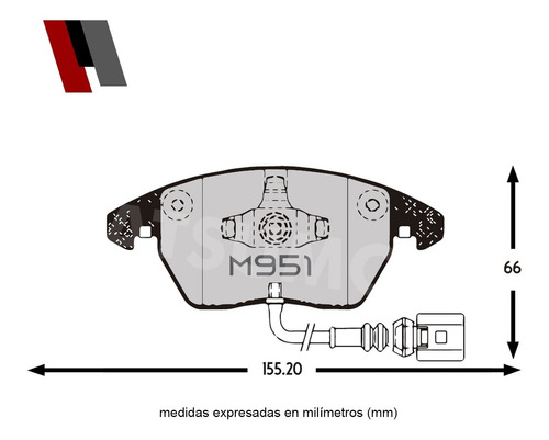 Pastilla De Freno Delantera Para Volkswagen Beetle 2007-2010 Foto 3