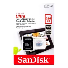 Cartão Memória Sandisk 256gb 100mb/s Full Hd Sdxc Classe 10 