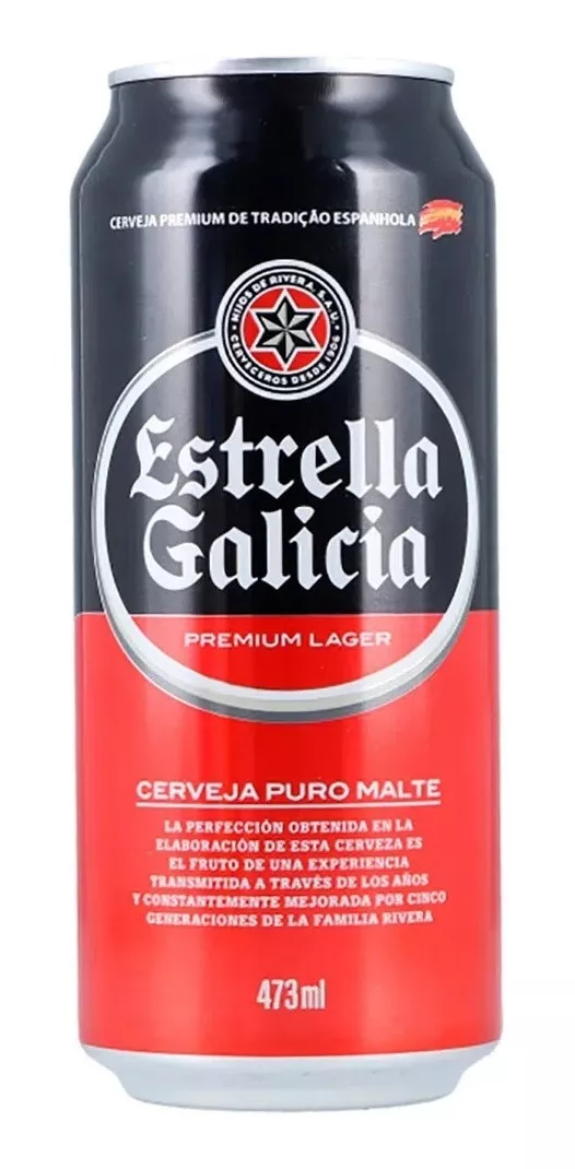 Cerveza Estrella Galicia Lata 473 Ml Pack X 24