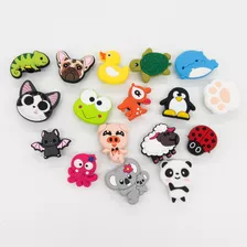 Pins Botons Para Crocs De Animais Kit Com 17 Unidades